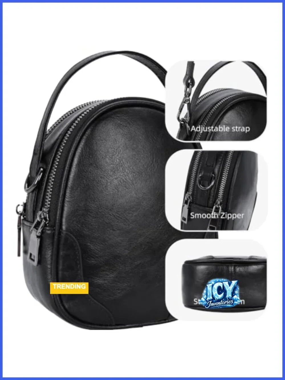 Crossbody Bag for Women Leather Shoulder Purse with Adjustable Straps, Small